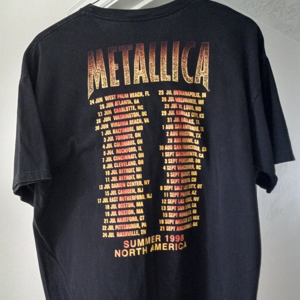 Vintage Metallica North America Tour 1998